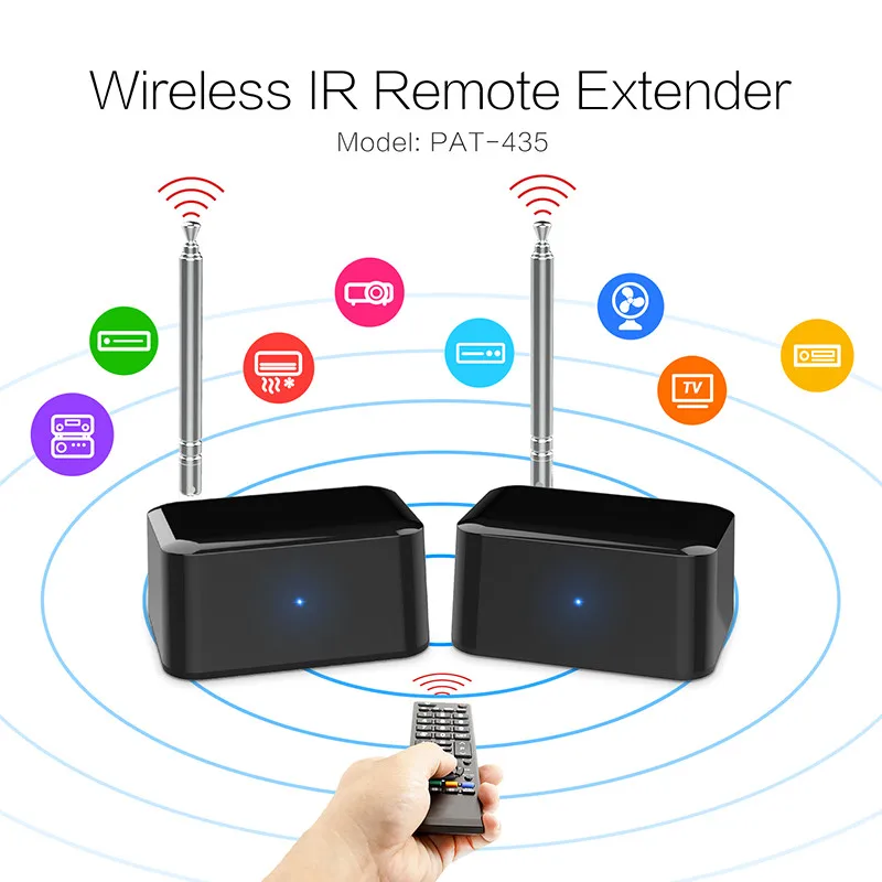 Беспроводной ИК пульт дистанционного расширитель повторитель адаптера 200 м для HD tv беспроводной AV Передатчик и приемник Отправитель PAT435