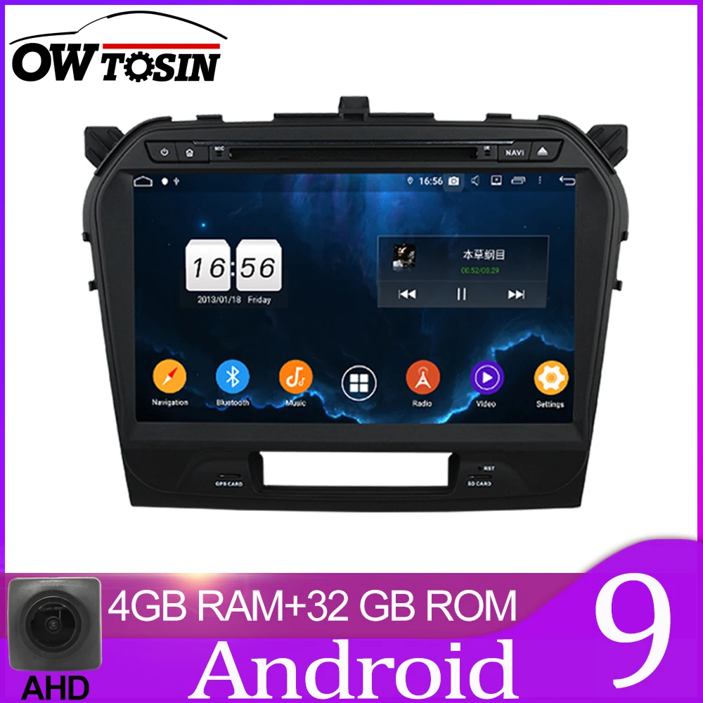 Owtosin автомобильный Радио мультимедийный видео плеер навигация gps Android 9,0 для Suzuki Vitara автомобиль 4 Гб ram 32 Гб rom