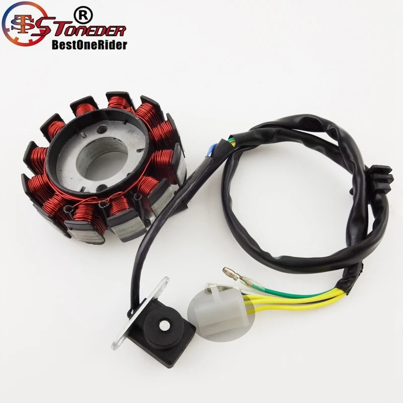 Полюсный статор зажигания STONEDER 12 катушек магнитный ротор для двигателя GY6 125cc 150cc