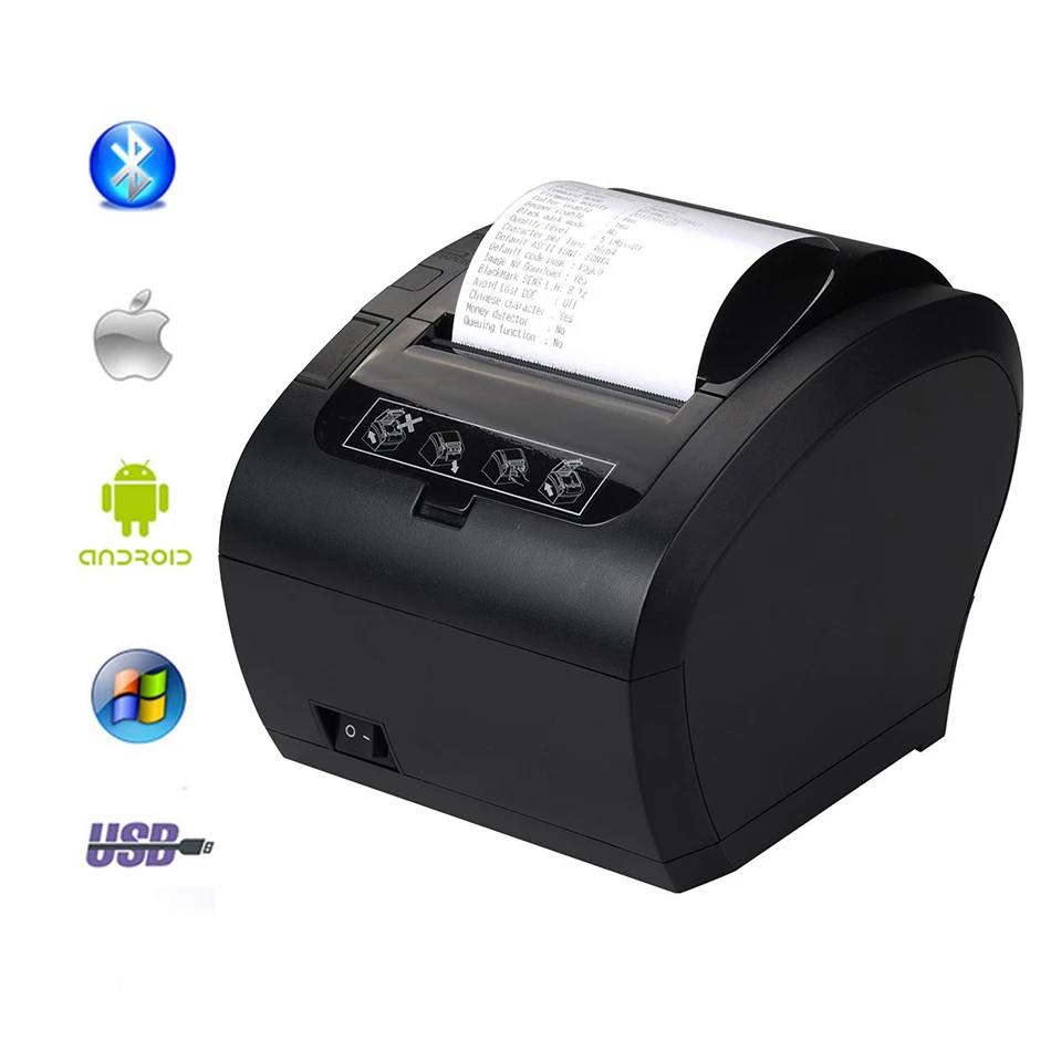 

GZ8002 80mm Thermal Receipt Printer Automatic cutter Restaurant Kitchen Supermarket POS Printer USB Serial Ethernet Wifi printer
