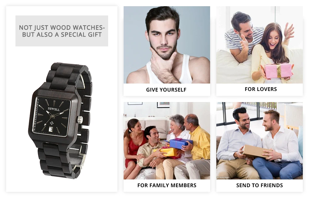 BEWELL WOODEN WATCH