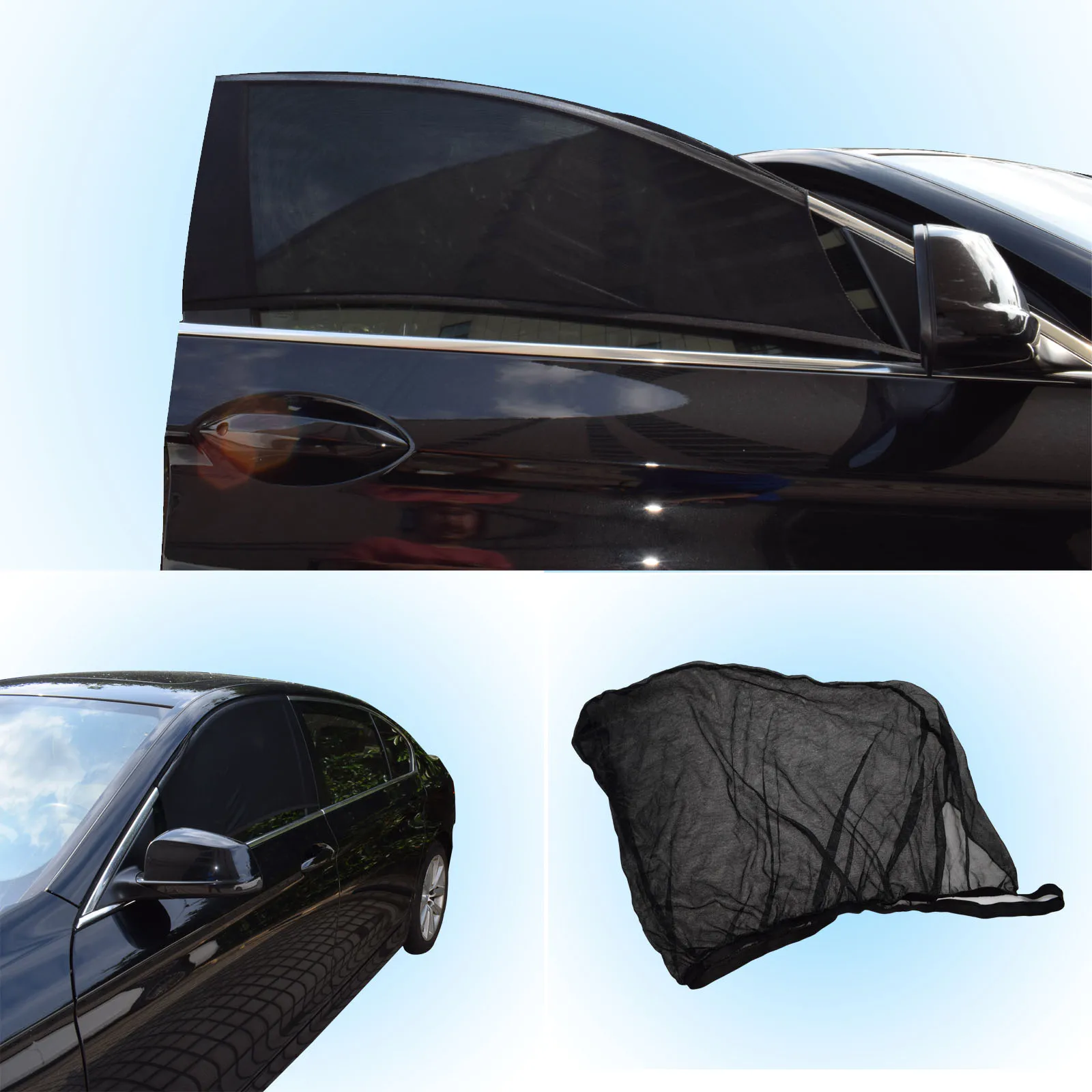WOLFIGO Car Side Window Cover Sunshade Curtain UV Protection Shield