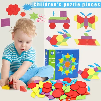 

IQ EQ Pattern Puzzle Box toysJigsaw Shapes Dissection 130 Puzzle 24 Designs YJS Dropship