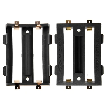 

DIY Black 2 pcs 26650 Battery Container Holder SMD Box For 3.7V Rechargeable Battery 4Pin