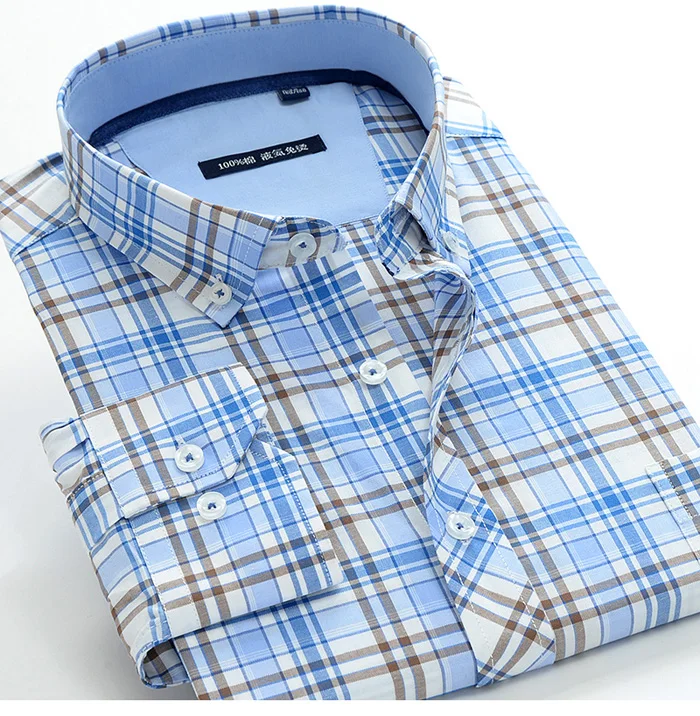 5XL-6XL-7XL-8XL-9XL-10XL-Plus-Size-dos-homens-Cl-ssicos-Camisa-Xadrez-Business-Casual