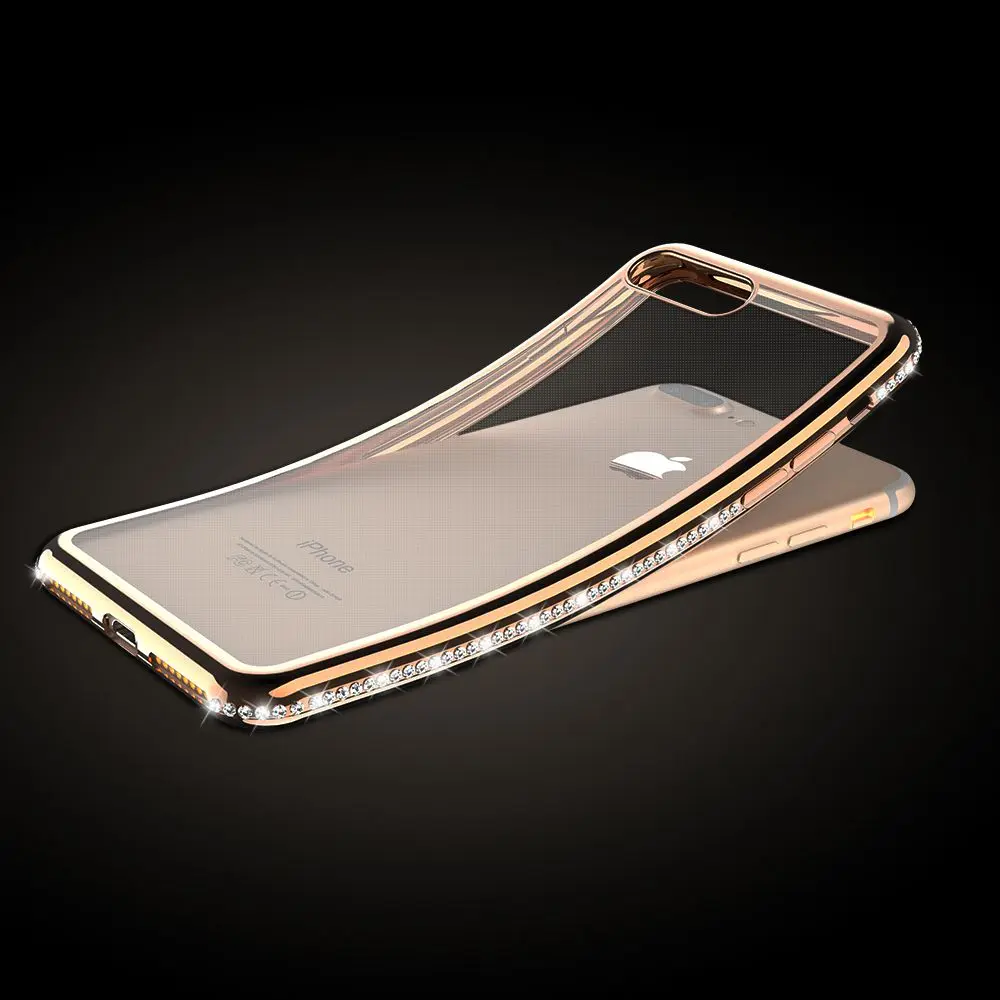 NORTHFIRE чехол со стразами и блестками для iPhone 6 S 7 8 прозрачные мягкие чехлы плюс 5 5S SE