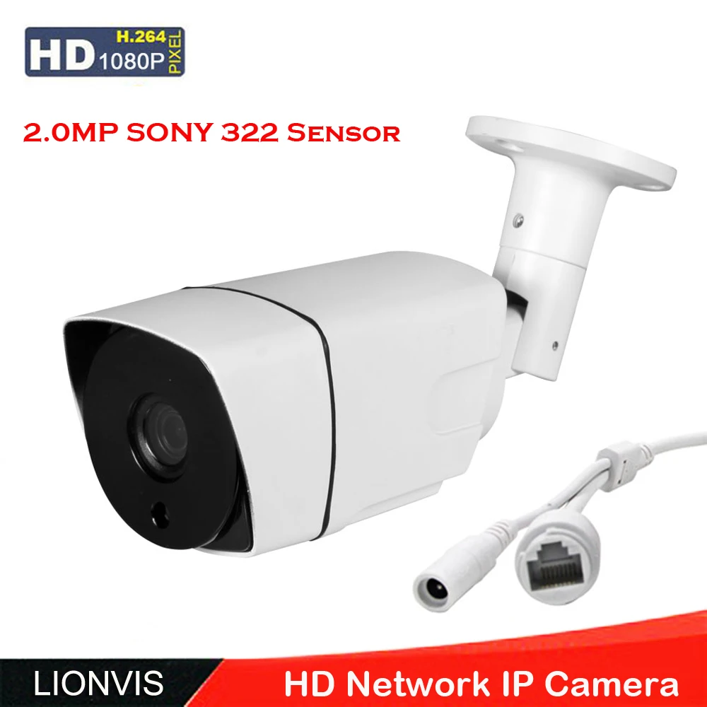 IP Camera HD 1080P 2.0MP ONVIF SONY 322 Sensor CCTV Security Camera Infrared Led Day/Night