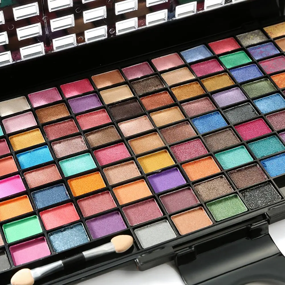 

MUSIC ROSE Colorful Eyeshadow Palette 100 Colors Shimmer Blendable Bright Eye Shadow Pallete Powder Pigmented Makeup