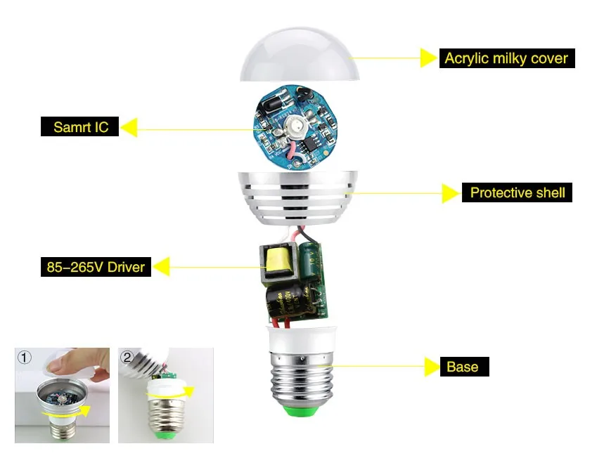5W RGB RGBW LED bulb (10)