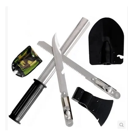 

Outdoor shovel folding multifunctional four in one spade shovel axe sapper saber saw outdoor military shovel