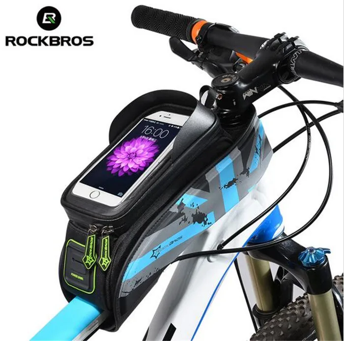 

ROCKBROS 5.8" 6" Bicycle Front Top Tube Bag Cycling Bike Frame Pack Bag For Smart Mobile Phone Waterproof Touchscreen 2 Sizes