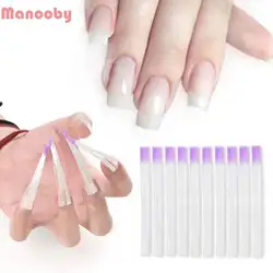 Manooby 10 шт. гвоздь Fibernails наращивание ногтей для наращивания ногтей Акриловые Советы Маникюр стекловолокна расширение волокно