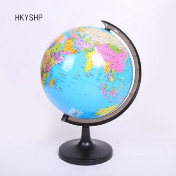 

HKYSHP diameter 14 * 16cm Chinese and English version of the flat area stickers globe school stationery office supplies