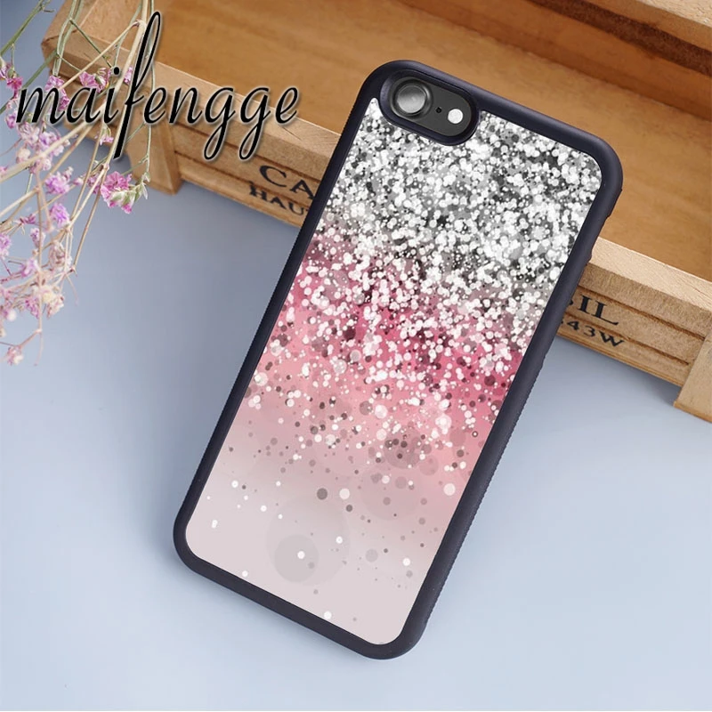 maifengge Light purple Sparkle Glitter Case For iPhone 5 6s 7 8 plus 11 12 Pro X XR XS Max Samsung Galaxy S6 S7 edge S8 S9 case | Мобильные