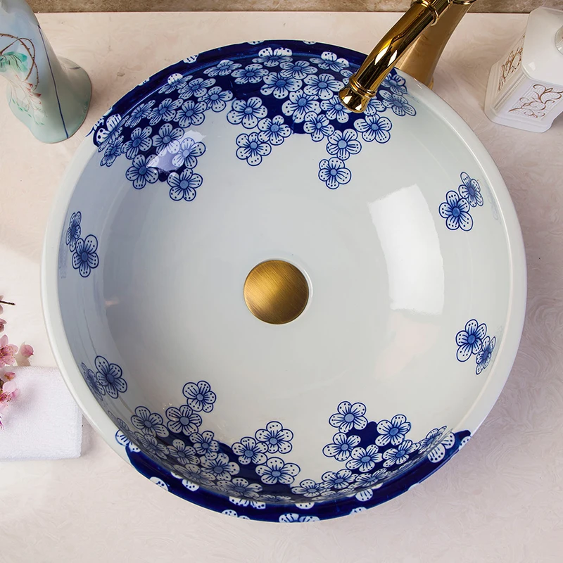 Porcelain bathroom ceramic counter top sinks wash basin popular in europe art basin chinese bathroom sink (3)