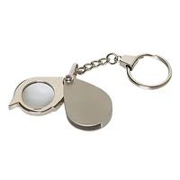 Hohe Qualität 8X Klapp Schlüssel Ring Glas Lupe mit Schlüssel Kette Wasserdichte Täglichen Vergrößerungs Tasche Werkzeug