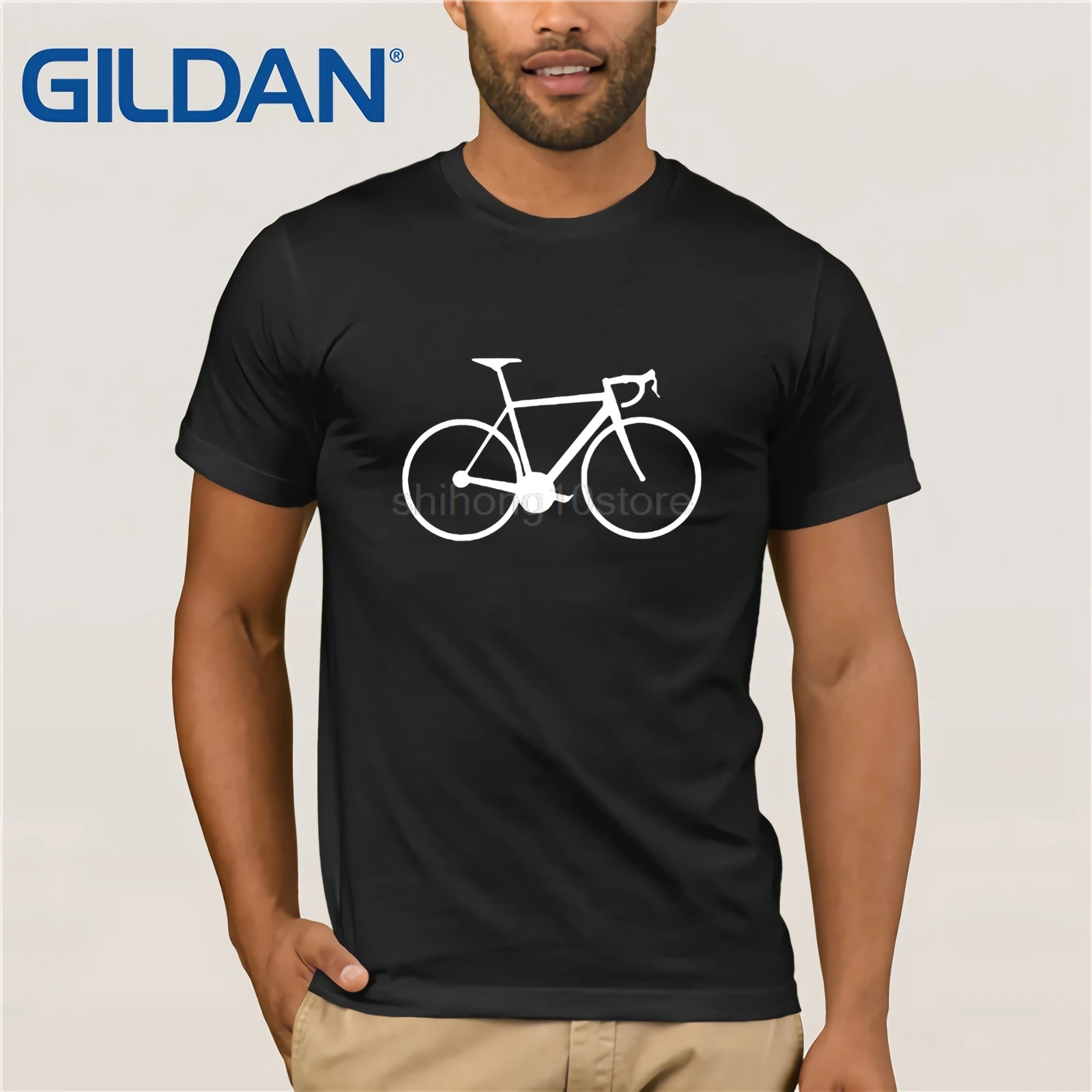 GILDAN Newest Men's Funny Summer Men Clothing Race Road Biker Cycle Men T Shirt Great Quality Funny Man Cotton Tees