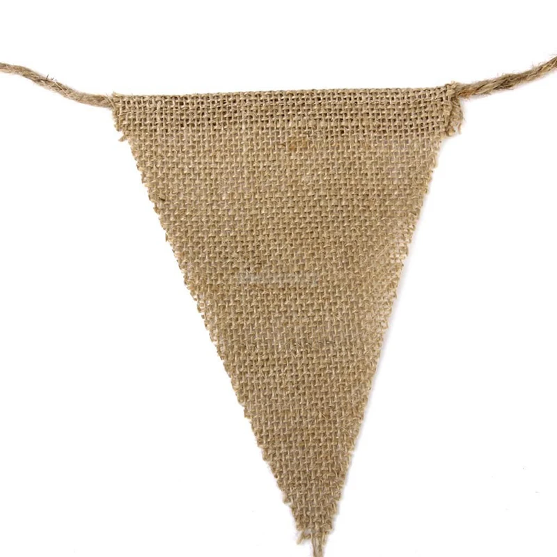 

Burlap Banners Pennant Jute Hessian Linen Natural Rustic Wedding Party Supplies Wedding Decoration Ribbon
