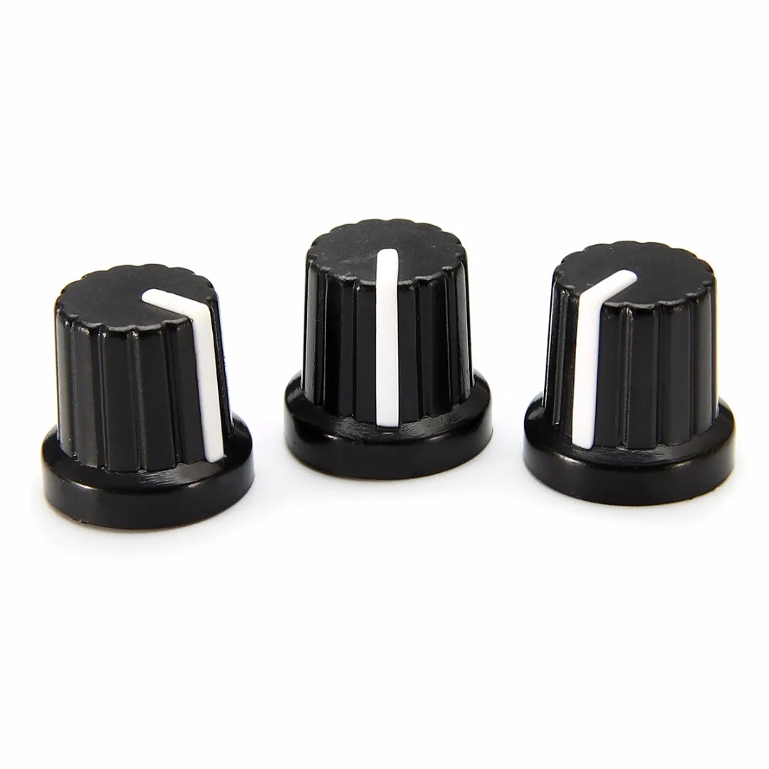 Volume Control Black Frosted Plastic Knob For 6mm S0R3 Potentiometer X2G1 