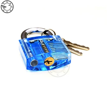 

Blue 50mm Excellent Quality Transparent Visible Cutaway Practice Padlock Lock Training Skill For Locksmith