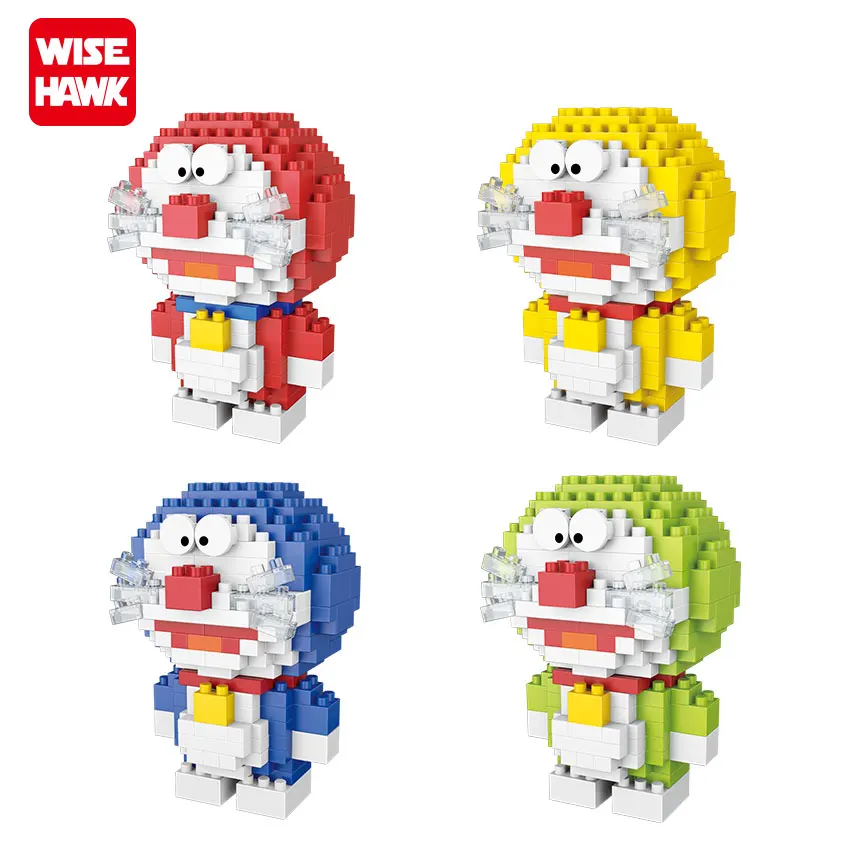 

Wisehawk Nano Blocks Cat Robot Anime Toys Assemblage Diamond Bricks DIY Model Mini Blocks Educational Toys For Kid Birthday Gift