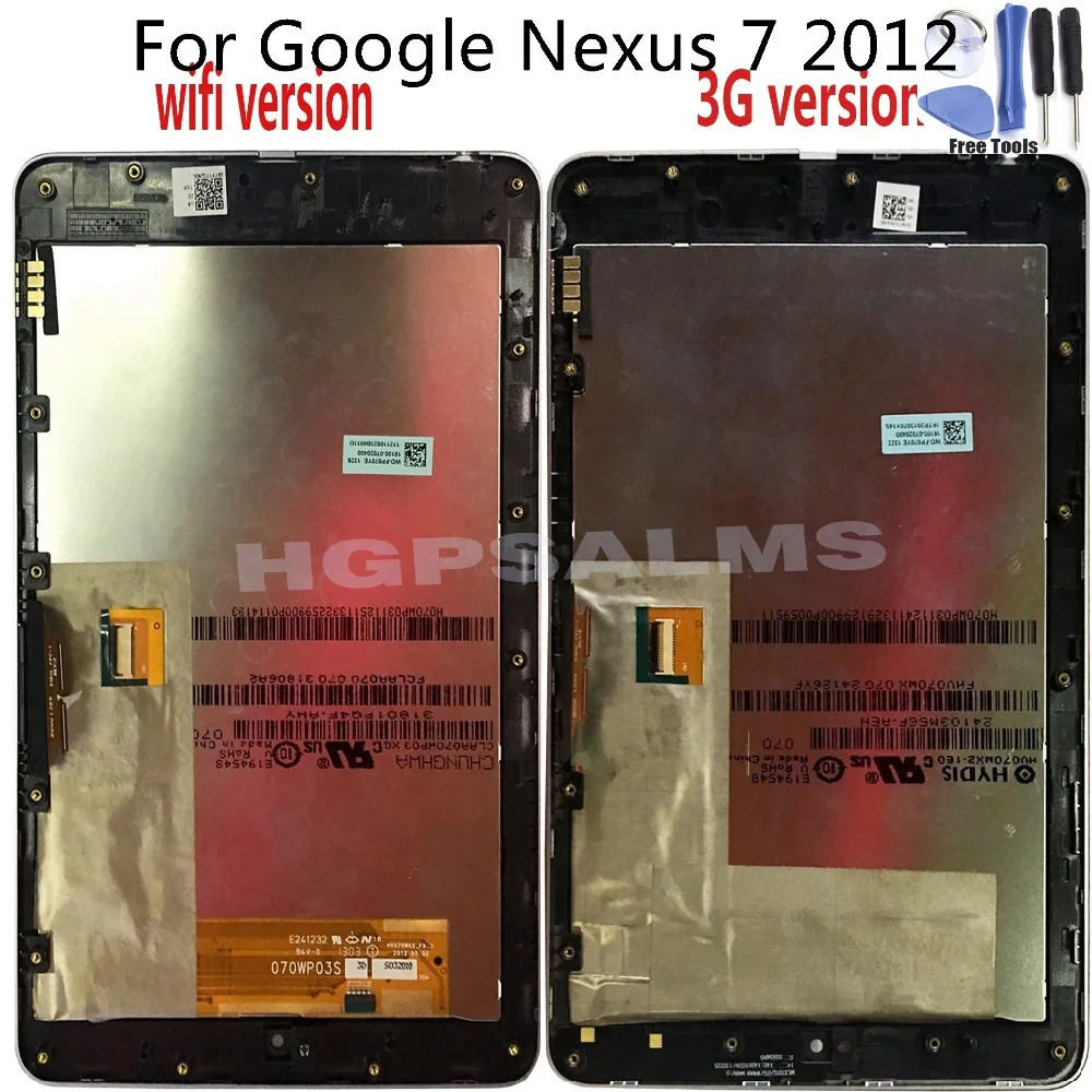 G.g001 LCD Display+Touch Digitizer Screen For Google Nexus 7 2012 ME370 ME370T ME370TG Nexus7c 3G Or Wifi Version