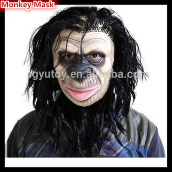 

Top Grade Halloween party Cosplay Fancy Dress Ideal Classic Latex Monkey Chimpanzee Mask Animal Monkey Man Mask For Carnival toy