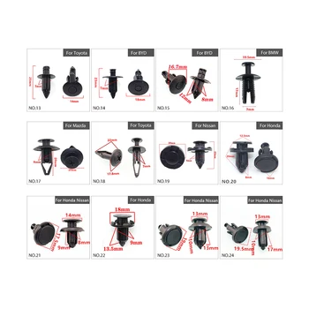 

Plate Car Screw Clips Fastener Plastic 30 types Mixed Fender Universal