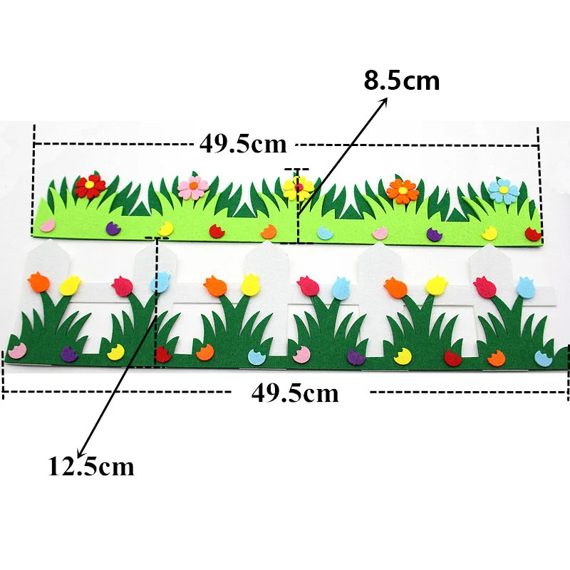 Цветочный забор, войлочный материал, сделай сам, резка, милый кулон, зеленая трава для украшения дома, украшение для детей, новинка, хит