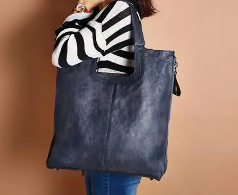 ROWLING Women Messenger Bags 100% Cowhide Genuine Leather Retro Handbags Famous Brand Fashion Casual Ladies Shoulder Bag 20