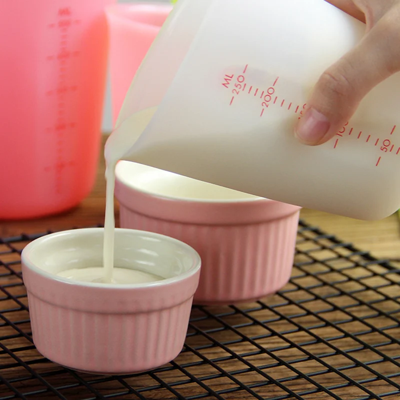 1Piece 250ml Silicone Measuring Cups Flexible Chocolate Butter Flour Pinch Cups Kitchen Measuring beaker Baking Pastry Tools Bakeware (5)