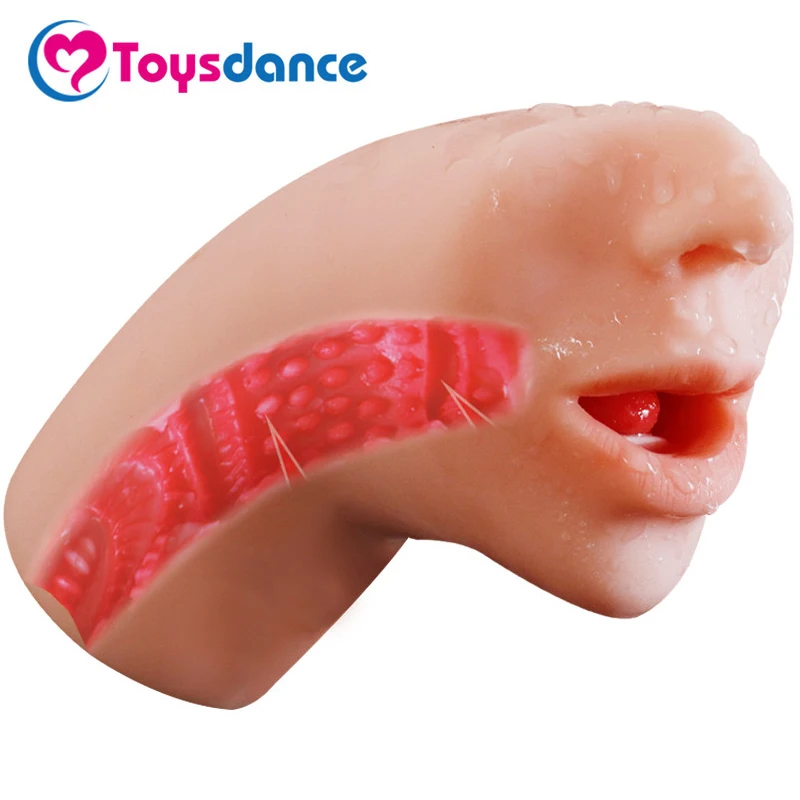 Реалистичный рот Toysdance оральный секс мастурбатор с языком и зубом Мужская