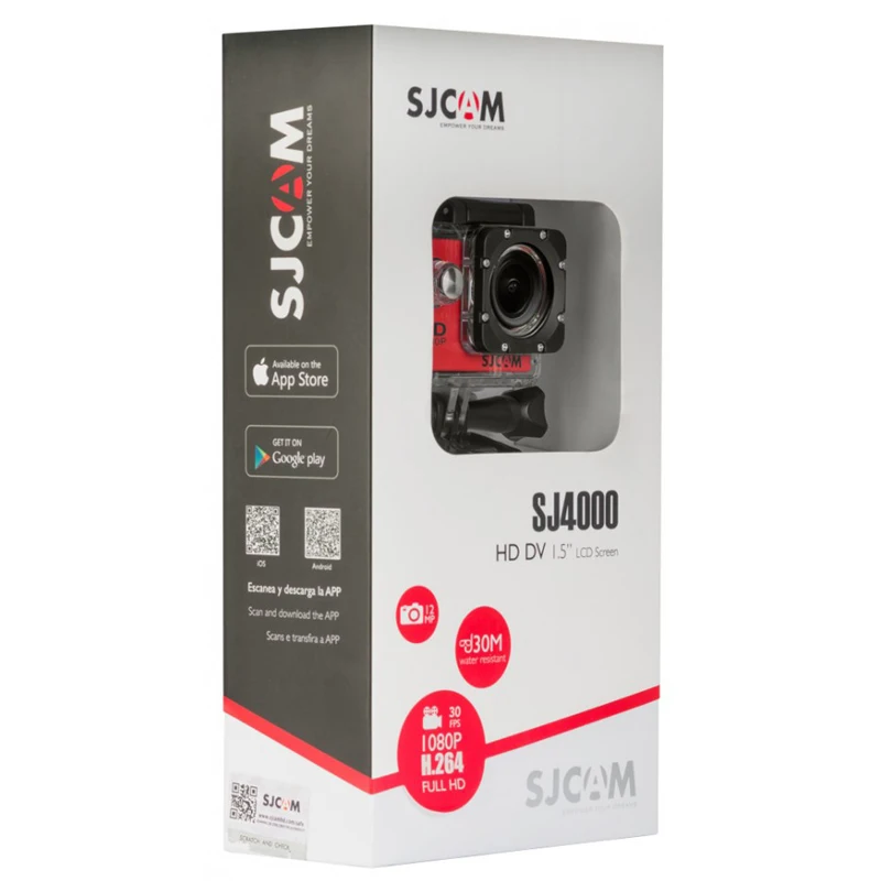 Оригинальная Экшн-камера SJCAM SJ4000, Спортивная DV, 2,0 дюймов, для дайвинга, 30 м, водонепроницаемая, экстремальный шлем, мини видеокамера SJ 4000 Cam HD 1080P