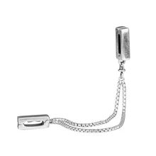 DIY Подходит для Pandora Charms браслеты Плавающие цепи безопасности цепи бусины 925 пробы-серебро-ювелирные изделия