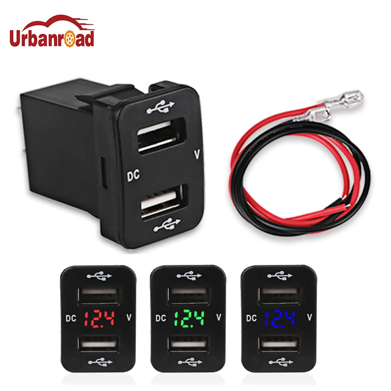 Автомобильное зарядное устройство Urbanroad с двумя usb портами для TOYOTA 12v 24v 4.2A 2 порта