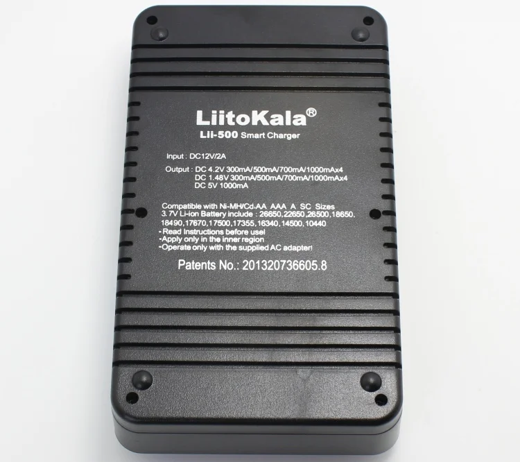 LiitoKala lii 500 LCD 3.7V/1.2V AA/AAA 18650/26650/16340/14500/10440/18500 Battery Charger with screen+12V2A adapter lii500 5V1A