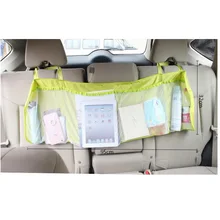 Folding Luggage Bag Car Trunk Organizer Car Seat Back Storage Mesh Bag Back Folding Zakka Bags