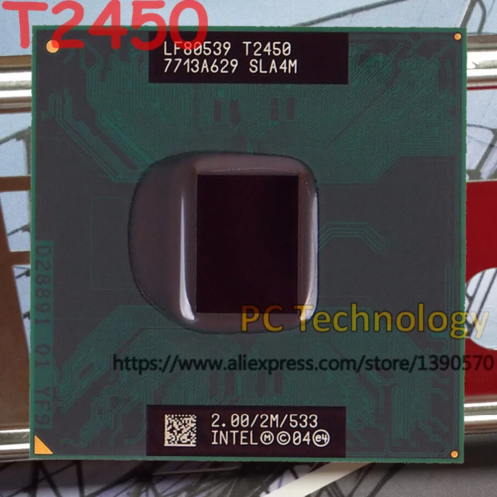Оригинальный процессор Inte Core Duo для ноутбука T2450 2 м 00 ГГц совместим с чипсетом 945 943