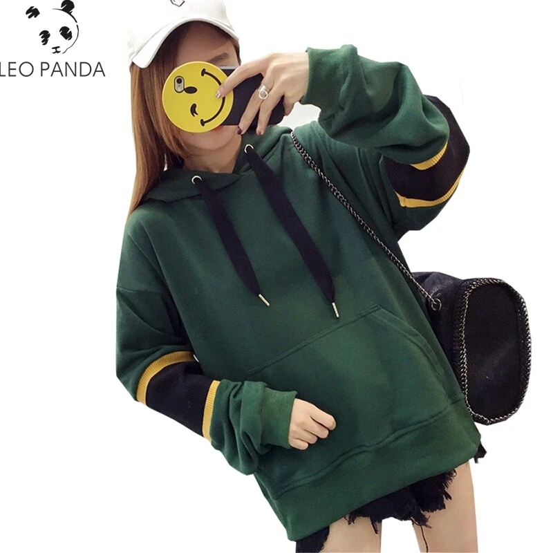 New Women Hoodies Thick Long Sleeve Pullover Loose Hoodie