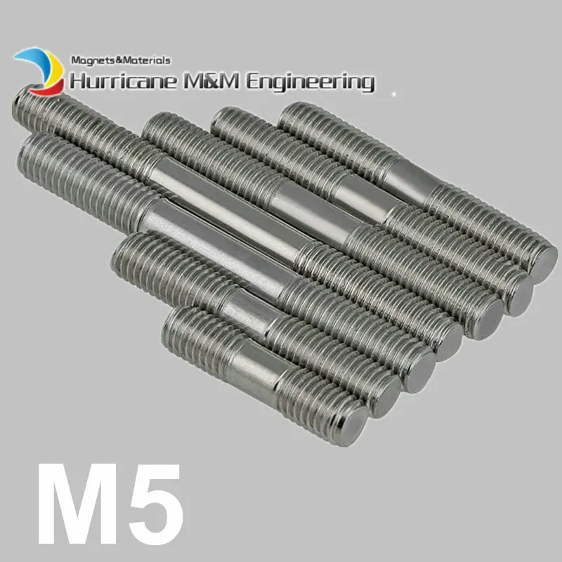 30 шт. болт M5 Stop 25 200 мм 304 из нержавеющей стали цветные двойные винты SS304 застежка