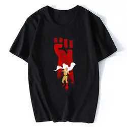 Хлопковая мужская футболка с принтом «One Punch Man», модная крутая Мужская футболка, Повседневная Уличная Эстетическая одежда в стиле Харадзюку