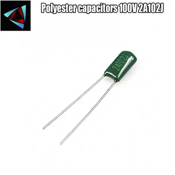 

50pcs Polyester film capacitor 2A102J 100V 1nF 0.001uF