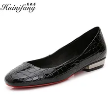 2016 fashion round toe Low heel large size Women shoes shallow mouth soft bottom black red big yards42 43 red bottom high heels