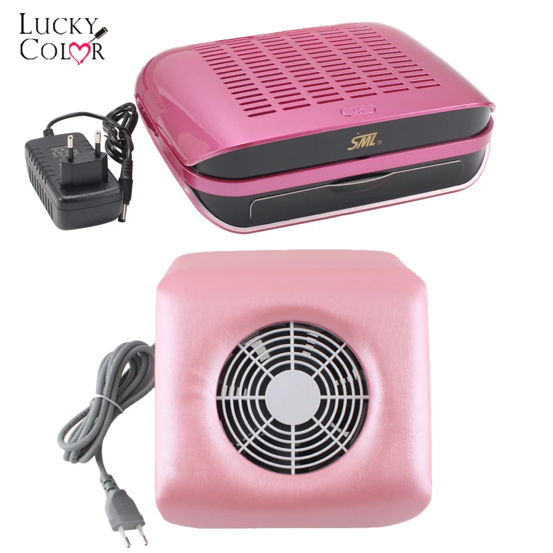 

68/30W Nail Dust Suction Dust Collector Fan Vacuum UV Gel Cleaner Machine Tools Dust Collecting Bag Nail Art Manicure Salon Tool