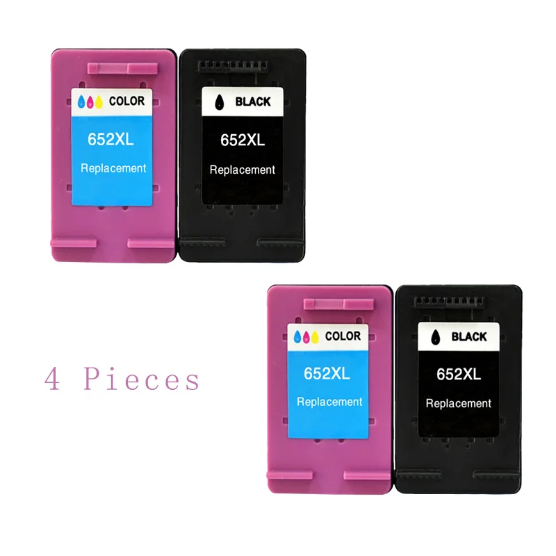 

4 шт., картриджи для HP Deskjet 652 1115 1118 2135 2136 2138