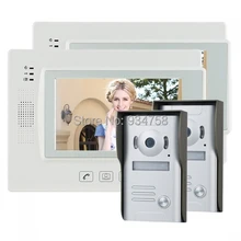 7 ” TFT LCD Video videoportero Intercom timbre Home Security Monitor de la cámara visión nocturna 2V2