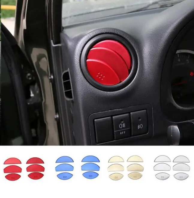 

SHINEKA Car Styling AC Vent Cover Air Conditioning Outlet Decorative Trim Sticker for Suzuki Jimny Aluminium Alloy