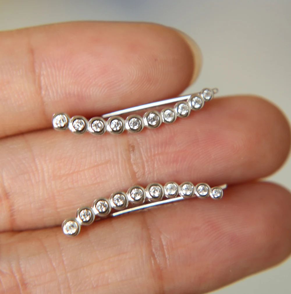 Длинные серьги подвески с фианитами изящная женская бижутерия|dainty earrings|925 sterlingcute