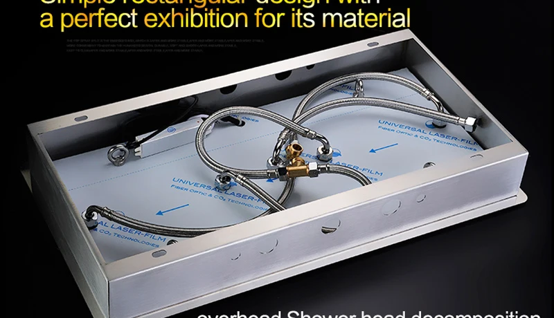 Multifunction Bathroom Shower Sets Luxury SUS304 Thermostatic Mixer Waterfall Rainfall SPA Ceiling Big Rain Led Shower Set (39)
