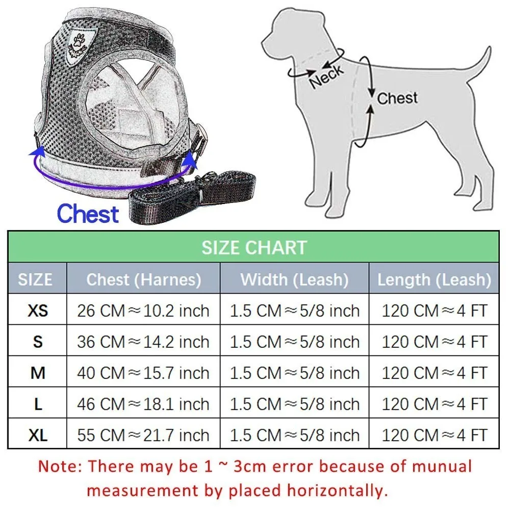 Дышащая сетка, не тянет кота, собаки, шлейка и поводок, набор щенков, регулируемый светоотражающий жилет, жгут для маленьких средних собак XS/S/M/L/XL